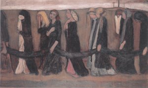 Trem de mulheres de luto de Paula Modersohn-Becker